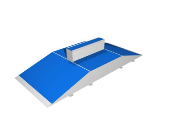 JSK9025-KBM Rampa Skate - Doubleside Curb Box 60